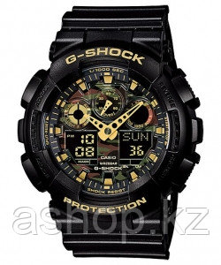 Часы электронные наручные мужские Casio G-SHOCK GA-100CF-1A9DR, Механизм: Кварц, Браслет: Ремешок из полимерно