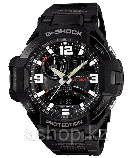 Часы электронные наручные мужские Casio G-SHOCK GA-1000FC-1ADR, Механизм: Кварц, Водонепроницаемость: Да, 20 Б