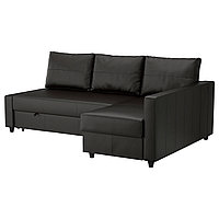 IKEA, IKEA, қара ФРИХЕТЕН сақтауға арналған б лімі бар бұрыштық диван-кереует