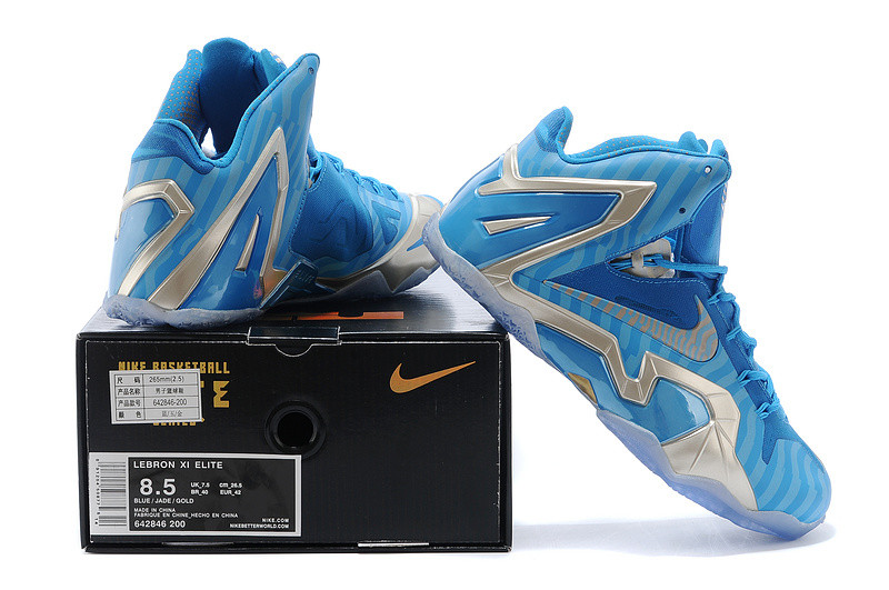 Баскетбольные кроссовки Nike Lebron 11 (XI) Elite Series синие - фото 3 - id-p4455117