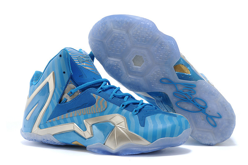 Баскетбольные кроссовки Nike Lebron 11 (XI) Elite Series синие - фото 2 - id-p4455117