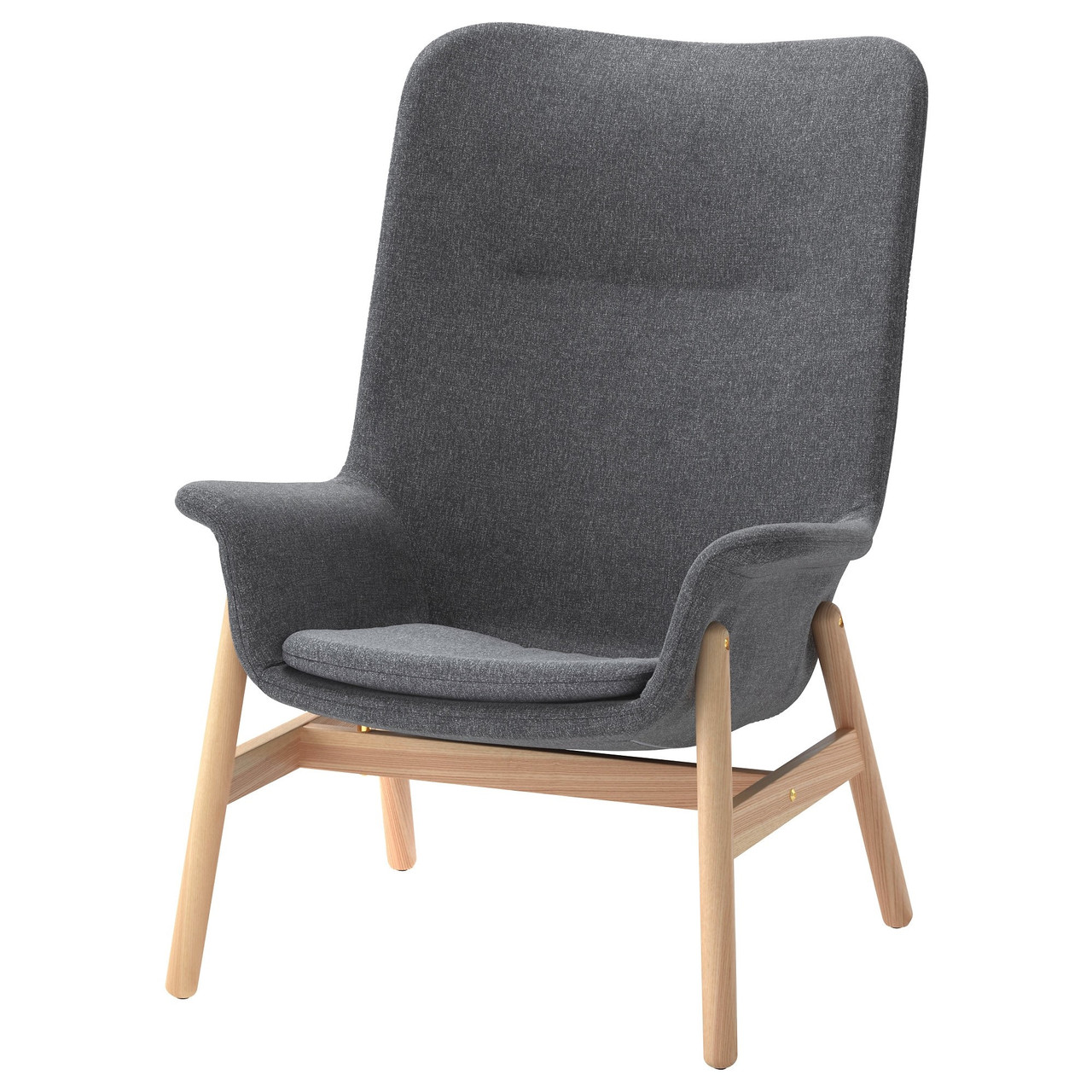 Кресло c высокой спинкой ВЕДБУ темно-серый ИКЕА, IKEA  