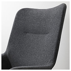 Кресло c высокой спинкой ВЕДБУ темно-серый ИКЕА, IKEA, фото 2