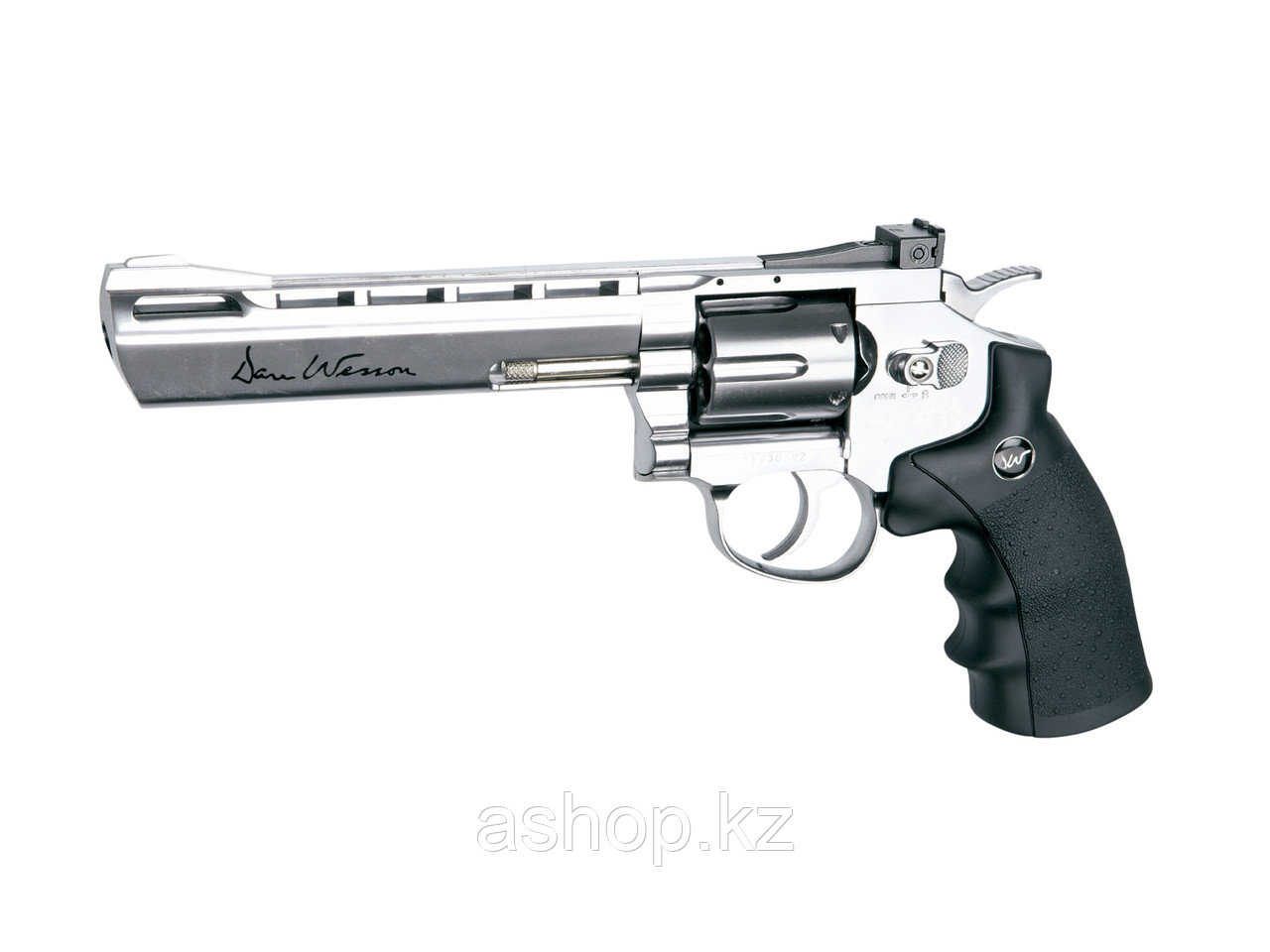 Револьвер пневматический ASG Dan Wesson 6", Калибр: 4,5 мм (.177, BB), Дульная энергия: 3,0 Дж, Ёмкость магази