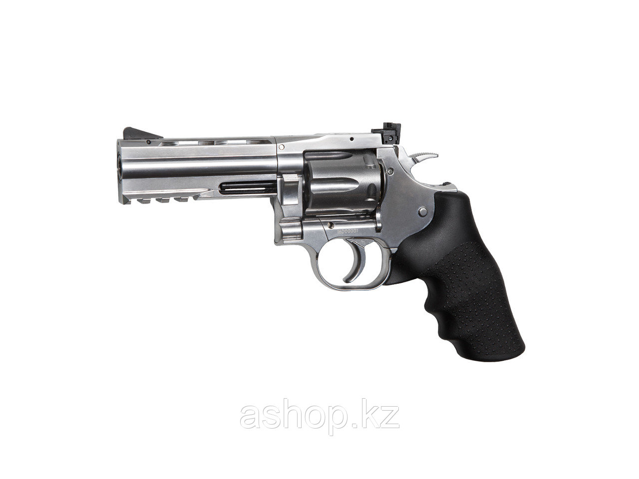 Револьвер пневматический ASG Dan Wesson 4", Калибр: 4,5 мм (.177, BB), Дульная энергия: 2,7 Дж, Ёмкость магази
