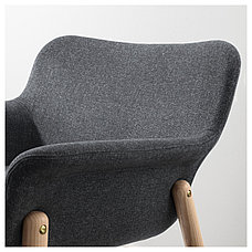 Кресло ВЕДБУ темно-серый ИКЕА, IKEA, фото 3