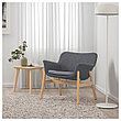 Кресло ВЕДБУ темно-серый ИКЕА, IKEA  , фото 2