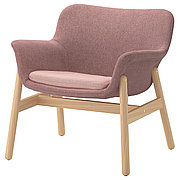 Кресло ВЕДБУ светлый коричнево-розовый ИКЕА, IKEA  