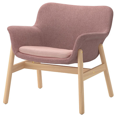 Кресло ВЕДБУ светлый коричнево-розовый ИКЕА, IKEA  , фото 2