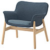 Кресло c высокой спинкой ВЕДБУ синий ИКЕА, IKEA  