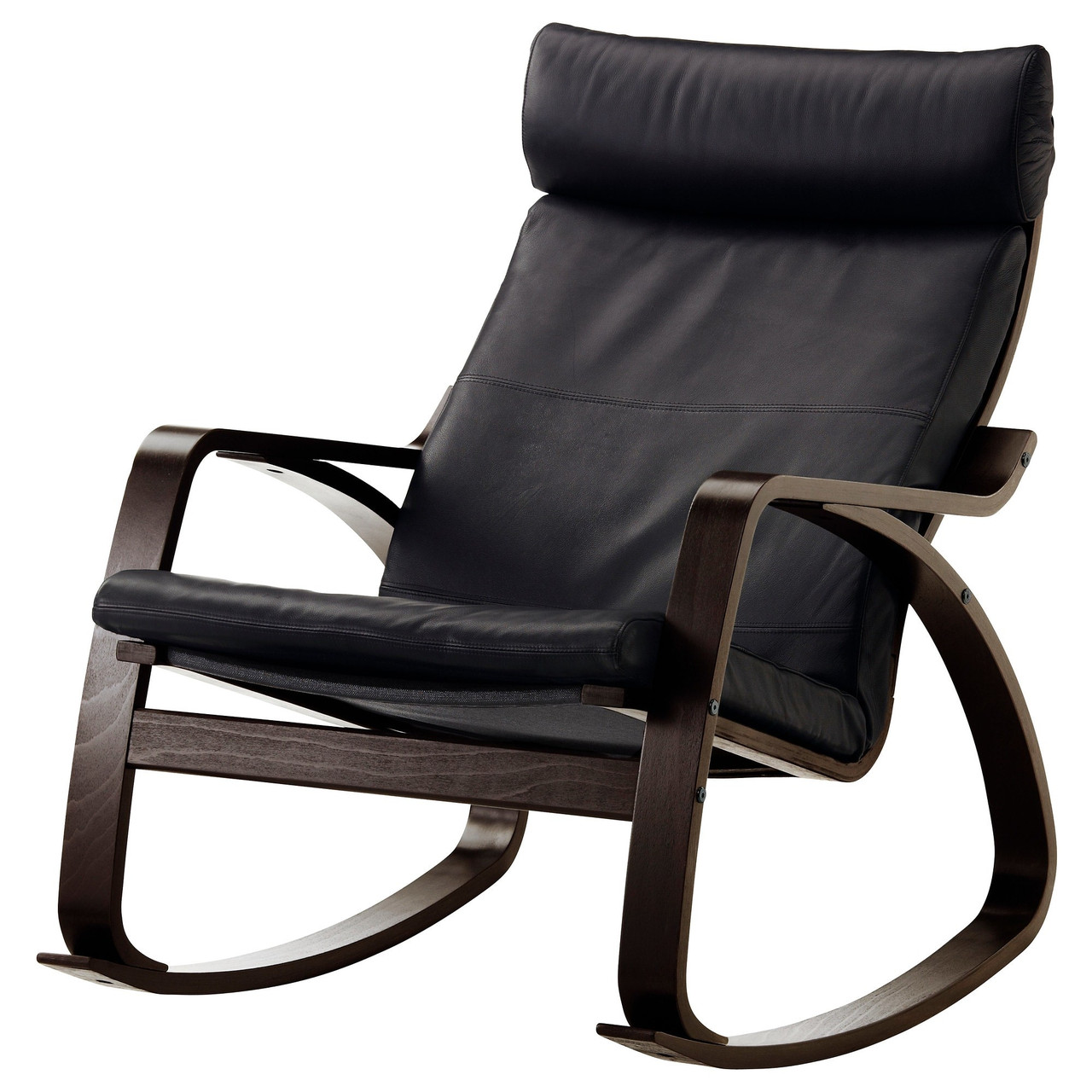 Кресло-качалка ПОЭНГ коричневый Смидиг черный ИКЕА, IKEA