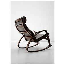 Кресло-качалка ПОЭНГ коричневый/Глосе темно-коричневый ИКЕА, IKEA, фото 3