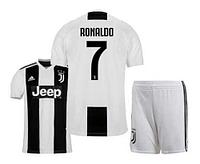Детская футбольная форма Juventus, Ronaldo, 7 28 белый/черный