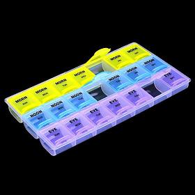 21 ұяшықты таблеткаға арналған құты 7 күн таңертең-түскі-кешке