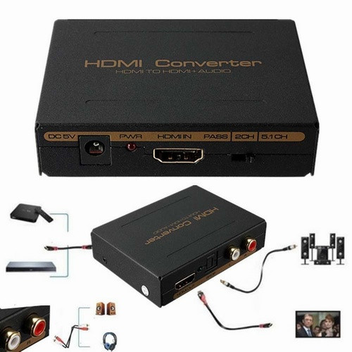 Конвертер HDMI,  HDMI to HDMI + SPDIF (оптика) + RCA L / R Audio