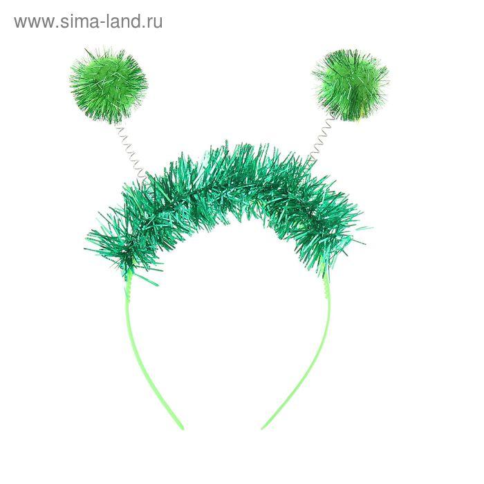 Карнавальный ободок "Бомбошки", цвет зелёный