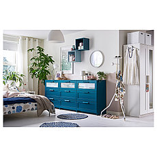 Комод с 3 ящиками БРИМНЭС темный зелено-синий ИКЕА, IKEA , фото 3