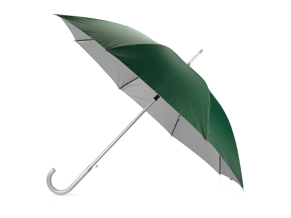 Зонт-трость полуавтомат Майорка, зеленый/серебристый - фото 1 - id-p60492036