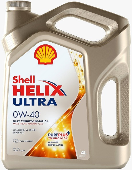 Синтетическое масло SHELL HELIX ULTRA 0W-40 (SN/CF)  4л