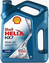 Полусинтетическое масло SHELL HELIX DIESEL HX7 10W-40 (CF A3/B3/B4)  4л