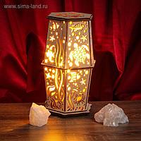 Соляной светильник "Черепаха" 25 х 15 см, деревянный декор