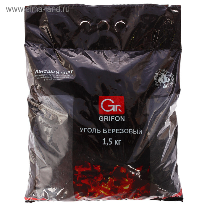 Уголь березовый GRIFON 1,5 кг