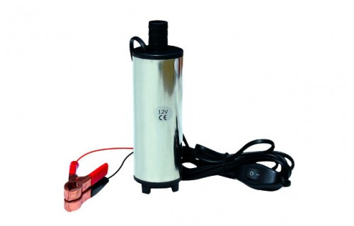 Насос для перекачки диз. топлива 12 V, погружной, лопастной, электрический. Материал корпуса сталь. Мощность:60W. Производительность:40L/m. Подъём: 2