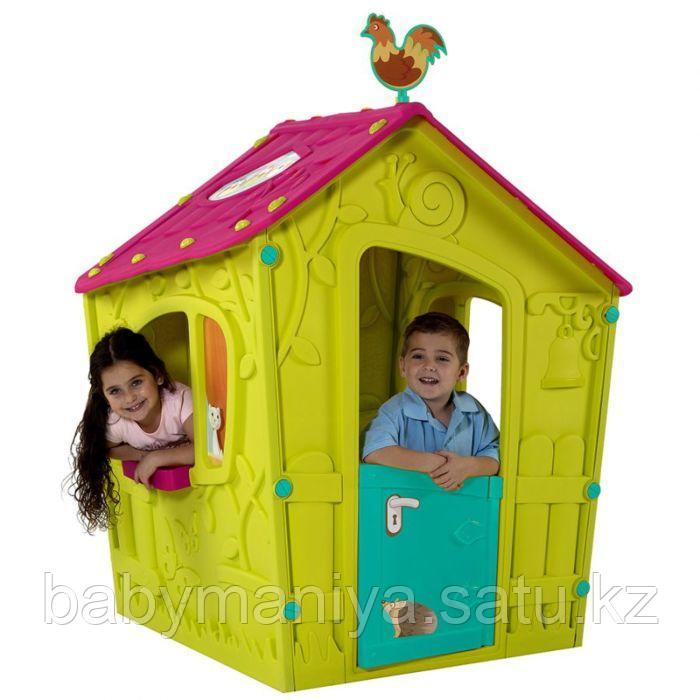 Игровой дом MAGIC Волшебный с петушком KETER Салатовый/Малиновый Green/Violet(110x110x146h)