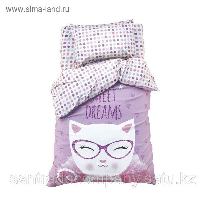 Постельное бельё "Этель" Сладкие мечты 143*215 см, 150*214 см, 50*70 см -1 шт, 100% хл, бязь 125 г/м2