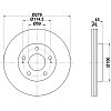 Тормозные диски Mitsubishi Space Runner (99-02, передние, D275, Optimal)