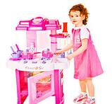 Игровая кухня детская с набором посуды и продуктами KITCHEN SET (Розовый), фото 3