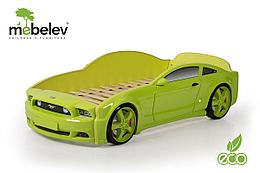Кровать-машина "Мустанг" 3D (объемная пластиковая) зеленая