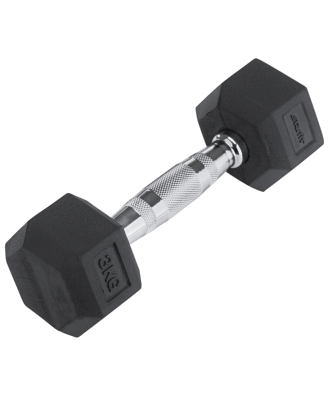 Гантель обрезиненная DB-301 3 кг, черная