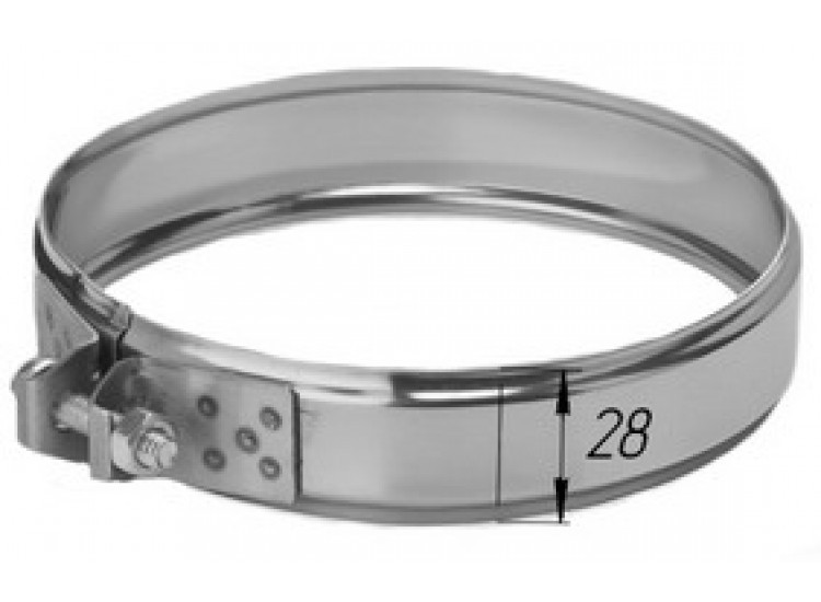 Хомут обжимной D=200, AISI 430 (Феррум)