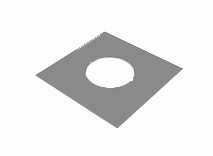 Разделка потолочная декоративная 500 D=120, AISI 430 (Феррум)