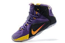 Баскетбольные кроссовки Nike Lebron 12 Purple Black Gold, фото 2
