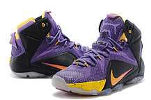 Баскетбольные кроссовки Nike Lebron 12 Purple Black Gold, фото 2