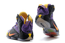 Баскетбольные кроссовки Nike Lebron 12 Purple Black Gold, фото 3