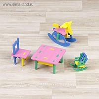 Конструктор "Мягик", кукольная мебель для детской комнаты, цвет МИКС