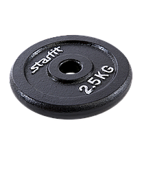 Диск чугунный BB-204 2,5 кг, d=26 мм, черный