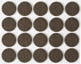 Накладки STAYER "COMFORT" на мебельные ножки, самоклеящиеся, фетровые, коричневые, круглые - диаметр 22 мм, 20 шт 40910-22