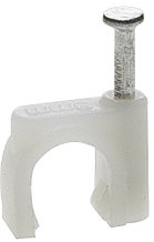 Скоба-держатель для круглого кабеля, с оцинкованным гвоздем, 6 мм, 50 шт, ЗУБР Мастер 45111-06