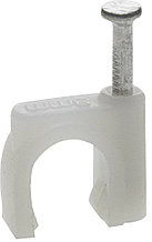Скоба-держатель для круглого кабеля, с оцинкованным гвоздем, 9 мм, 40 шт, ЗУБР Мастер 45111-09