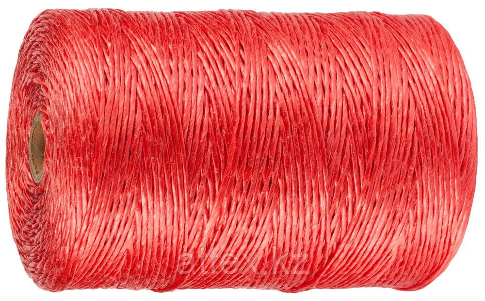 Шпагат ЗУБР многоцелевой полипропиленовый, красный, d=1,8 мм, 60 м, 50 кгс, 1,2 ктекс 50039-060