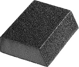 Губка шлифовальная STAYER "MASTER" угловая, зерно - оксид алюминия, Р180, 100 x 68 x 42 x 26 мм, средняя жесткость. 3561-180