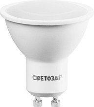 Лампа СВЕТОЗАР светодиодная "LED technology", цоколь GU10, яркий белый свет (4000К), 220В, 5Вт (35)  44565-35_z01
