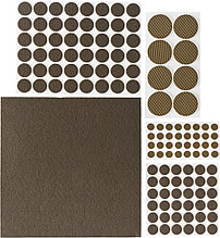Набор STAYER "COMFORT": Накладки самоклеящиеся на мебельные ножки, 125 шт, коричневые 40916-H125