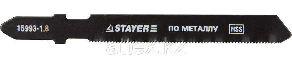 Полотна STAYER "PROFI", T118B, для эл/лобзика, HSS, по металлу (2,5-6мм), EU-хвост., шаг 1,8мм, 50мм  15993-1.8_z01