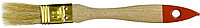 Кисть плоская ТЕВТОН "СТАНДАРТ", светлая натуральная щетина, деревянная ручка, 20мм