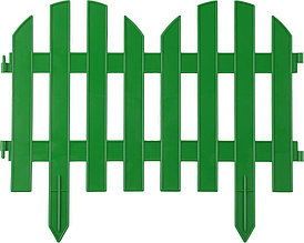 Забор декоративный GRINDA "ПАЛИСАДНИК", 28x300см, зеленый 422205-G